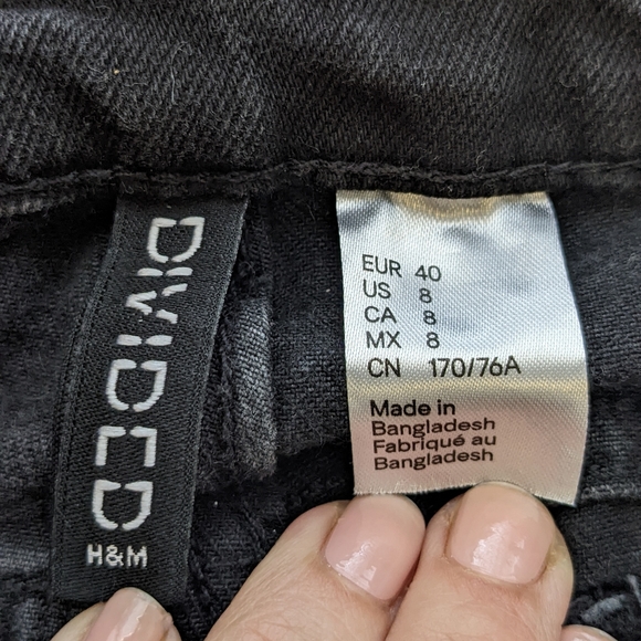 H&M Divided Black Jeans Size 8 - Picture 6 of 7